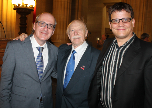 Slovenian Consul General Andrej Gregor Rode, August Pust and Luka Zibelnik